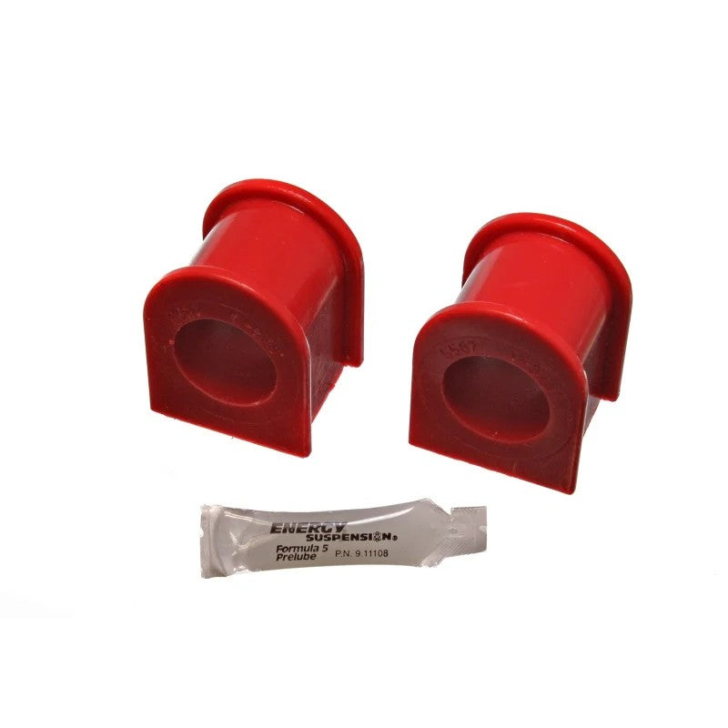 Energy Suspension 4.5180R red polyurethane front sway bar bushing set for 36mm bars on a 2000-2004 Ford Excursion.
