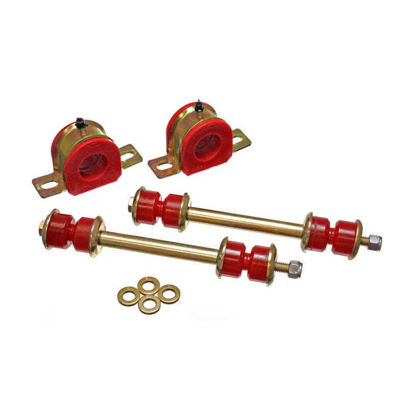 Energy Suspension 3.5214R red polyurethane 32mm front sway bar bushing set for GM SUVs.