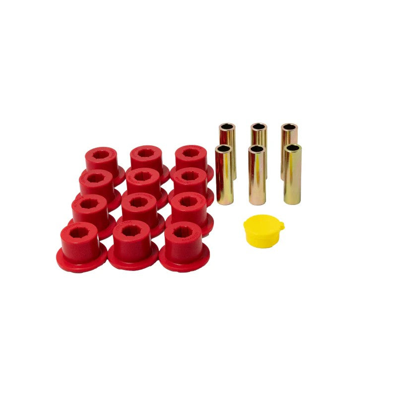 Red Energy Suspension Hyper-Flex polyurethane leaf spring bushing set for 2000-2006 Toyota Tundra.