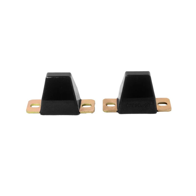 Black Energy Suspension Hyper-Flex polyurethane rear bump stops with integrated metal mounting plates for Toyota Tundra.