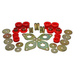 Energy Suspension 8.4107R red Hyper-Flex polyurethane body cab mount set for 2001-2004 Toyota Tacoma.