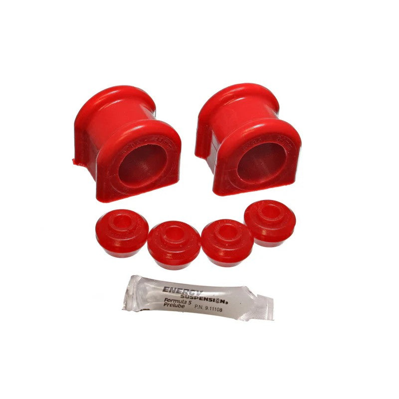 Red Energy Suspension 34mm polyurethane front sway bar bushings and mounting hardware for 2002-2005 Dodge Ram 1500.