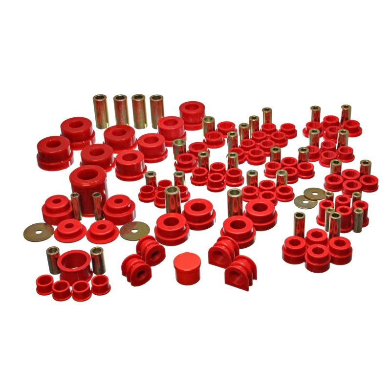 Energy Suspension Red Hyper-Flex polyurethane master bushing kit for Nissan 350Z and Infiniti G35.