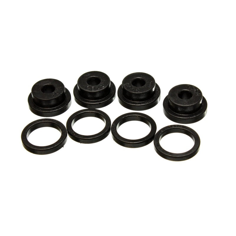 A set of black Energy Suspension Hyper-Flex polyurethane shifter stabilizer bushings for 2003-2004 Dodge Neon SRT-4.