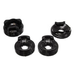 Energy Suspension 8.1101G black polyurethane motor mount inserts for 2003-2006 Toyota Matrix front and rear torque positions.