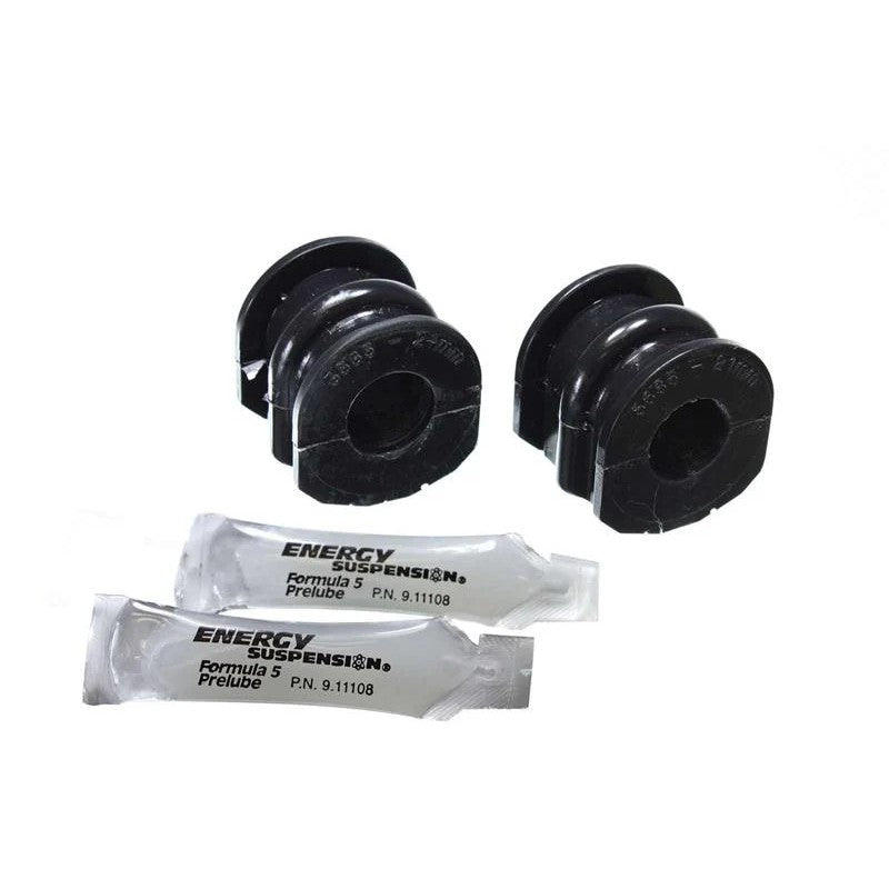 Energy Suspension black 21mm Hyper-Flex polyurethane rear sway bar frame bushings for Nissan 350Z and Infiniti G35.