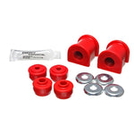 Red Energy Suspension Hyper-Flex 17mm polyurethane rear sway bar bushings with metal mounting brackets