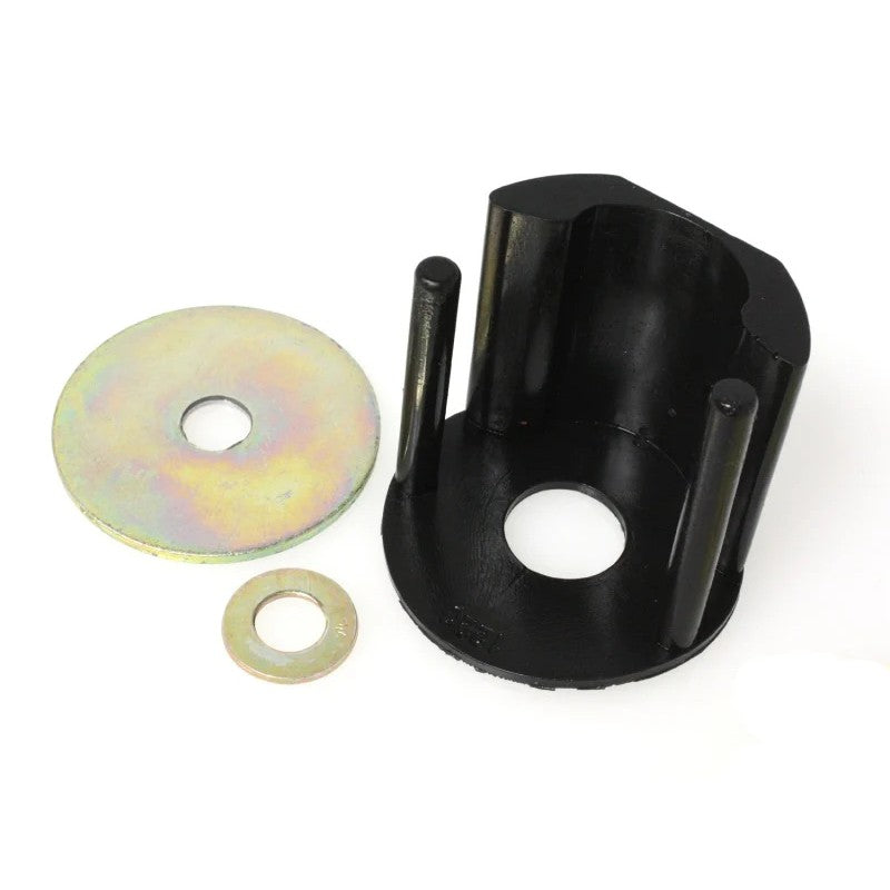 Energy Suspension 15.1106G black polyurethane motor mount inserts for select Audi and Volkswagen models.