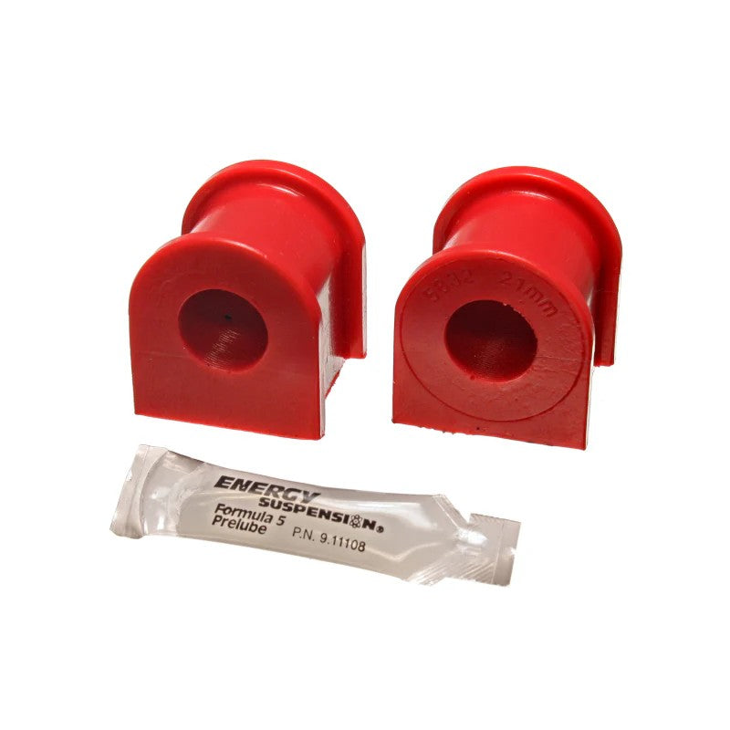 Energy Suspension red Hyper-Flex polyurethane 21mm front sway bar bushings for 2005-2007 Scion tC.