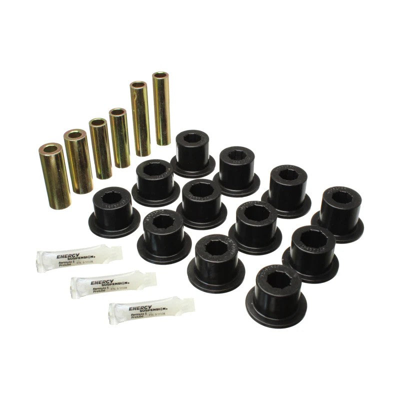 Black Energy Suspension Hyper-Flex polyurethane leaf spring bushing kit 8.2117G for 2007-2021 Toyota Tundra.