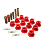 Energy Suspension red Hyper-Flex polyurethane rear leaf spring shackle bushing set for 2007-2021 Toyota Tundra