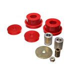 Energy Suspension 5.1115R Red Hyper-Flex polyurethane rear differential mount bushing set.