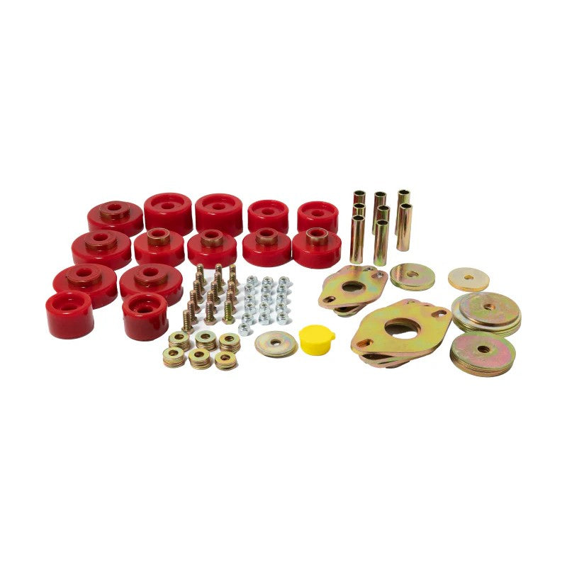 Red Energy Suspension Hyper-Flex polyurethane body mount bushings with zinc-plated steel rings for 2011-2018 Ram 1500.