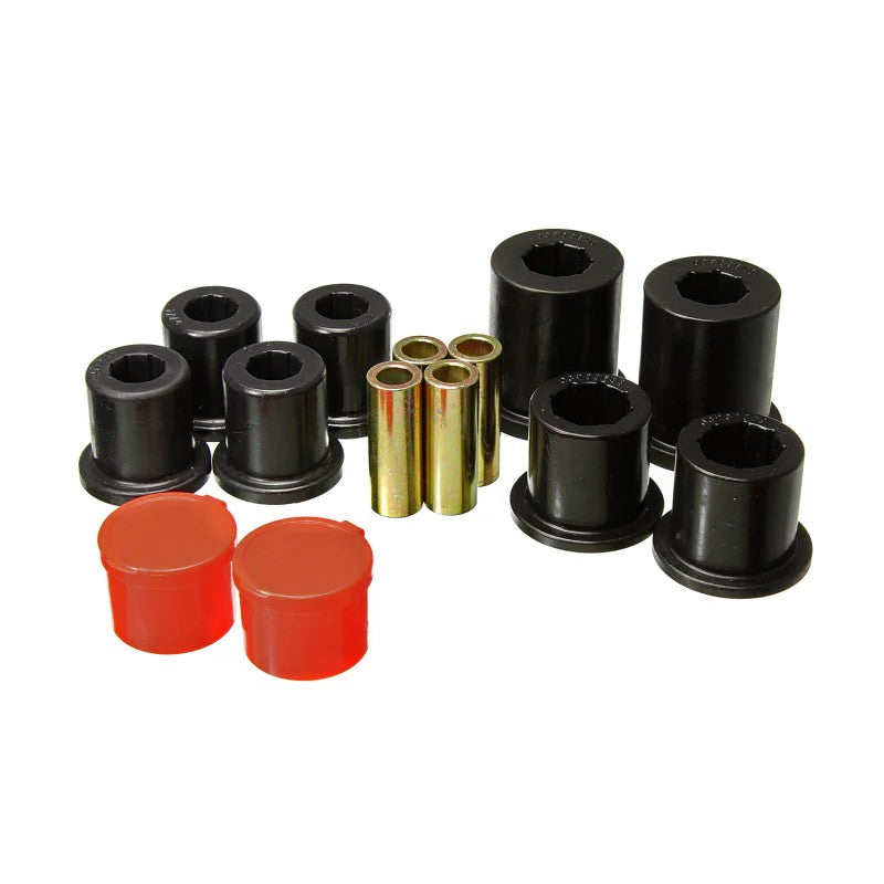Black Energy Suspension Hyper-Flex polyurethane front control arm bushing set for Toyota 4Runner and Lexus GX460.