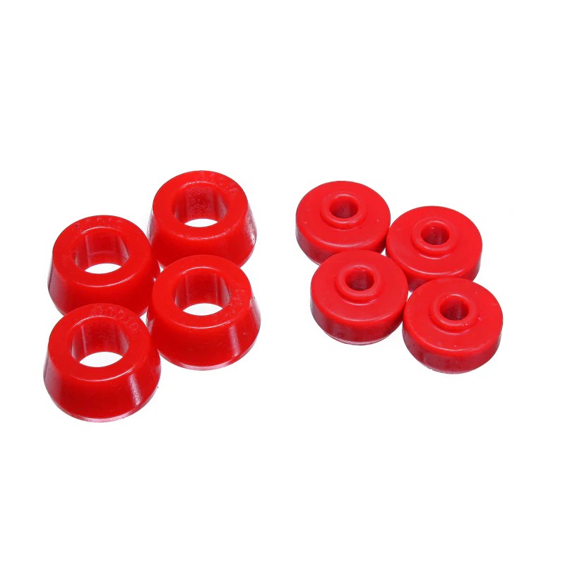 Red Energy Suspension Hyper-Flex polyurethane rear shock bushings for 1996-2009 Toyota 4Runner.