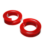 Energy Suspension 4.6111R red Hyper-Flex front coil spring isolators for 2005-2007 Ford F-250 and F-350 Super Duty