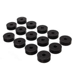 Energy Suspension black Hyper-Flex polyurethane body mount bushings and components for 1955-1973 Jeep CJ5