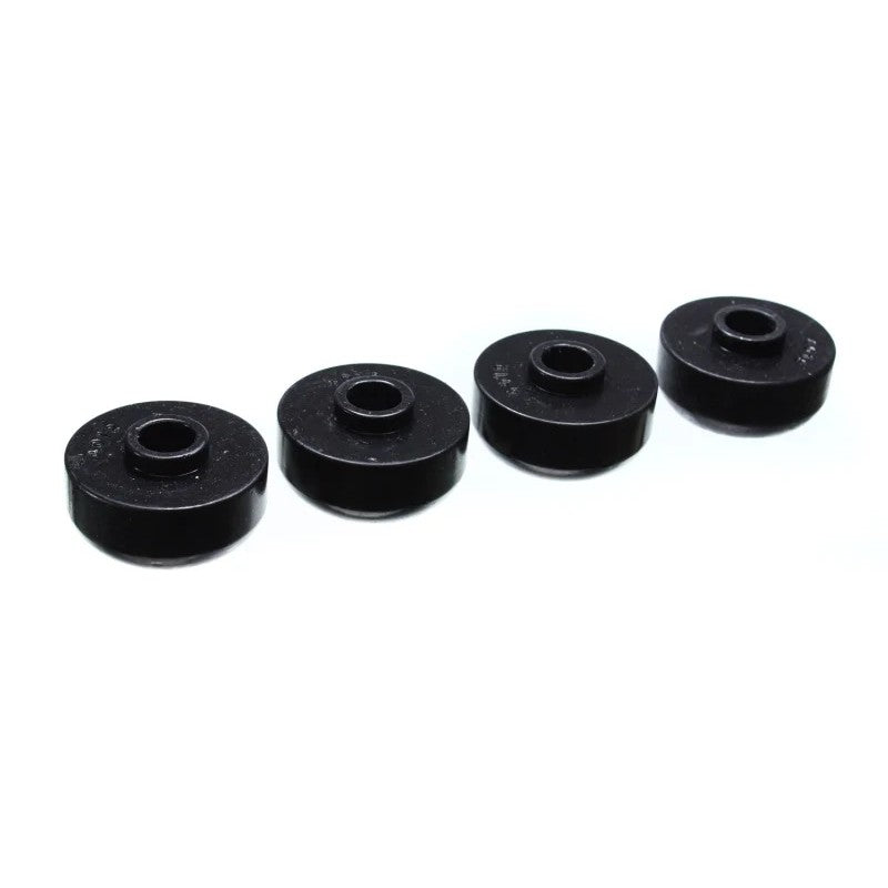 Black Energy Suspension Hyper-Flex polyurethane rear leaf spring bushings for 1963-1982 Chevrolet Corvette.