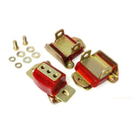 Energy Suspension 3.1120R red polyurethane engine and transmission mount set with zinc plated hardware