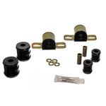 Energy Suspension black polyurethane rear sway bar bushings and one-bolt clamps for 3/4 inch diameter bars.