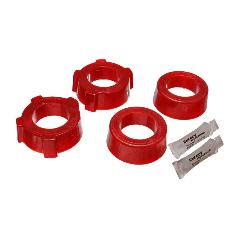 Energy Suspension 15.2109R red polyurethane rear spring plate bushing set for 1969-1978 Volkswagen Beetle.
