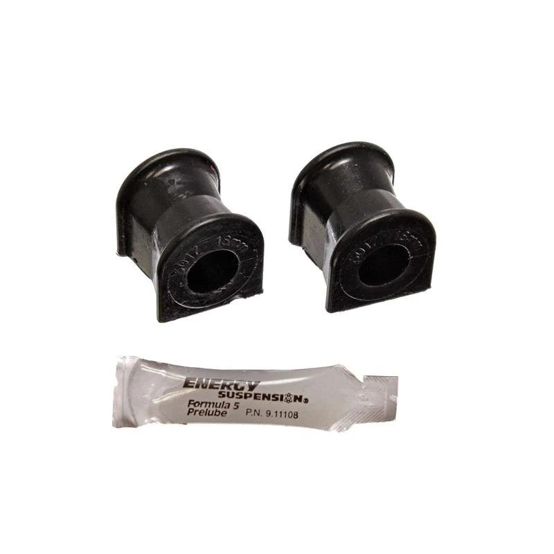 Black Energy Suspension 21mm Hyper-Flex polyurethane front sway bar frame bushings for Nissan Z-cars.