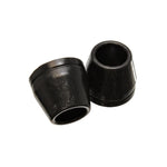 Four black Hyper-Flex polyurethane McPherson strut bump stops for 1970-1978 Nissan 240Z, 260Z, and 280Z.