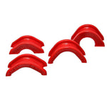 Energy Suspension red Hyper-Flex polyurethane rack and pinion steering bushings for 1974-1978 Nissan 260Z and 280Z.