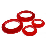 Red polyurethane rear spring upper and lower isolators for 1979-2004 Ford Mustang