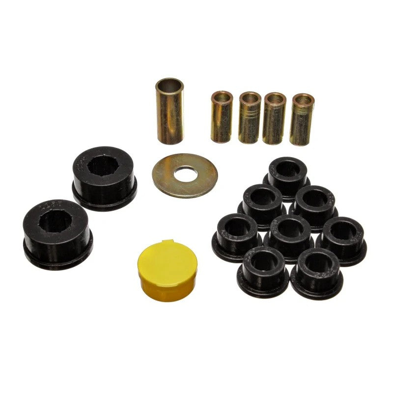 Black Energy Suspension Hyper-Flex polyurethane rear Watts link bushing set for 1979-1985 Mazda RX-7.