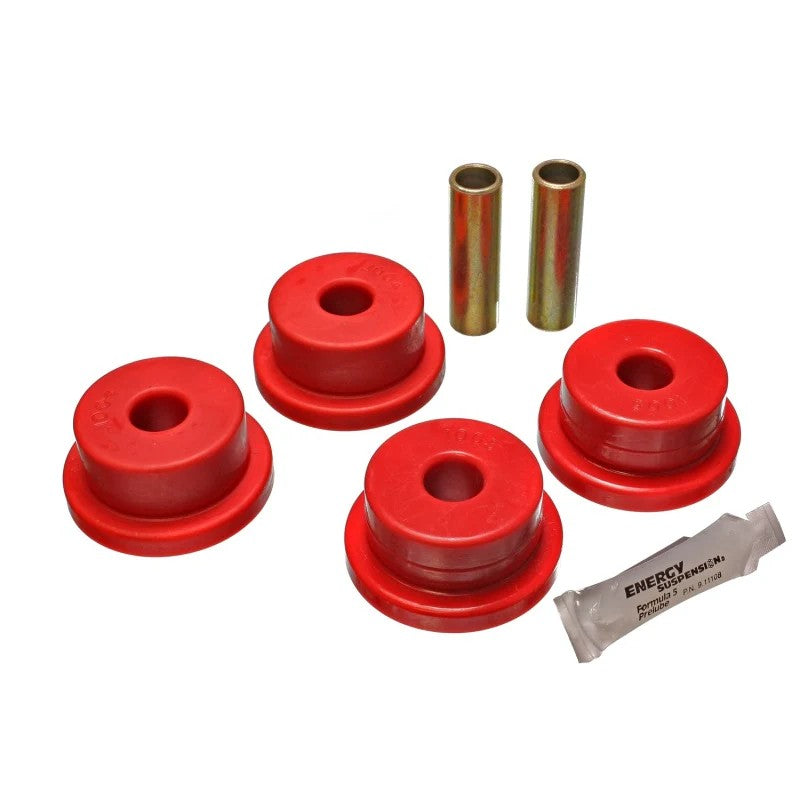Red Energy Suspension Hyper-Flex polyurethane differential carrier bushing set for 1980-1982 Chevrolet Corvette.