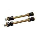 Energy Suspension black polyurethane sway bar end links with heavy duty mounting hardware.