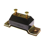 Energy Suspension black polyurethane transmission mount with integrated safety interlock and zinc-plated hardware.