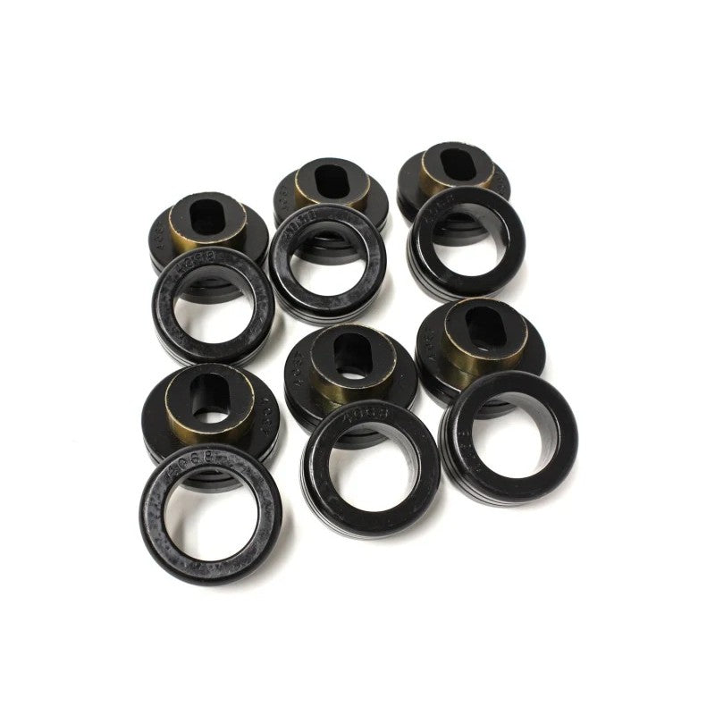 Black Energy Suspension Hyper-Flex polyurethane body mount bushings with zinc-plated hardware for 1981-1987 GM trucks.