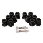 Black Energy Suspension Hyper-Flex polyurethane front leaf spring bushing set for 1981-1989 Toyota Land Cruiser.