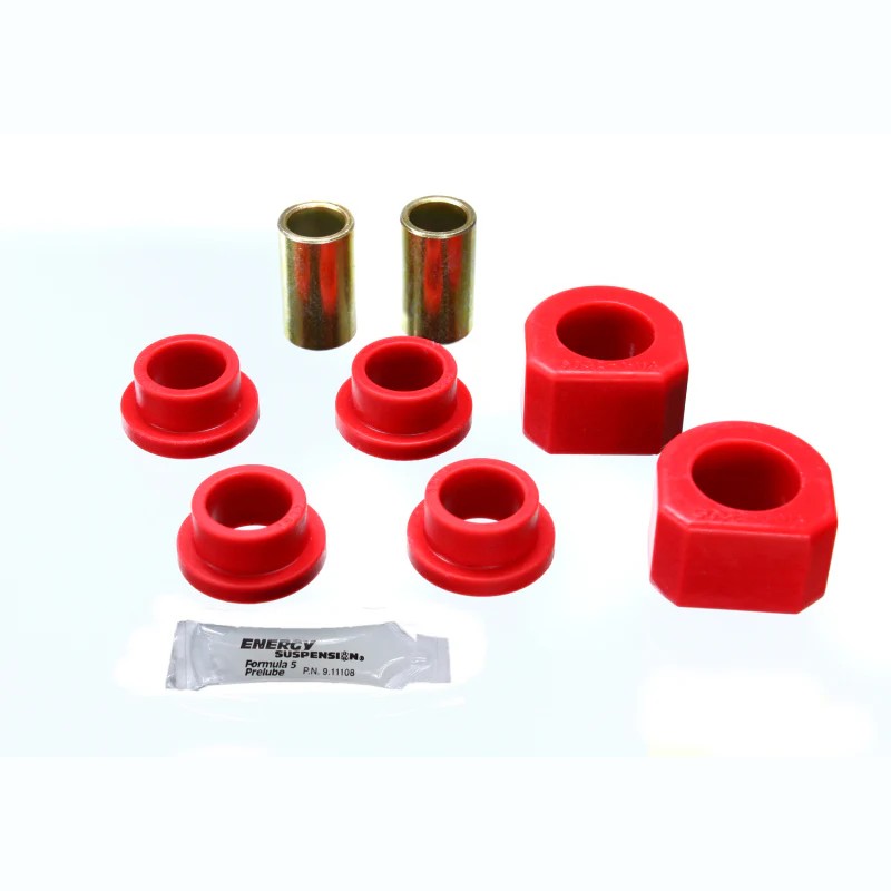 Energy Suspension red Hyper-Flex polyurethane front sway bar bushings for 1-1/4 inch diameter bars.