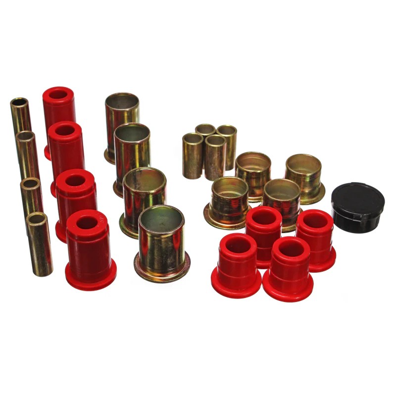 Energy Suspension 3.3162R Red Hyper-Flex polyurethane front control arm bushing set