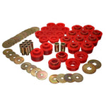 Red Energy Suspension Hyper-Flex polyurethane body mount bushings with zinc-plated steel rings, part number 3.4141R.