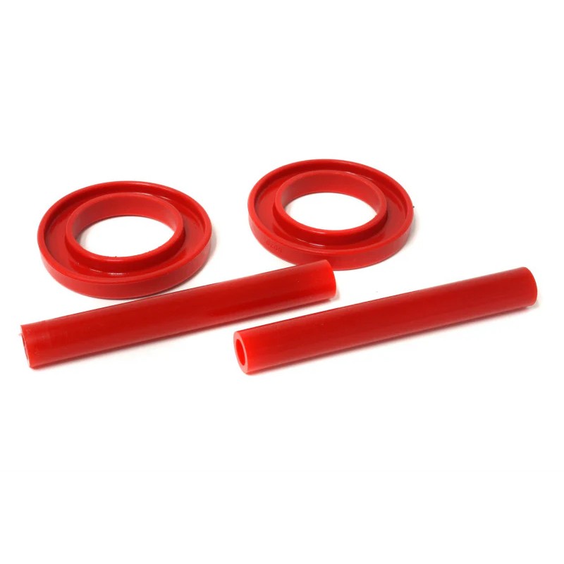 Red Energy Suspension Hyper-Flex polyurethane front spring upper and lower isolator set for 1983-2004 Mustang and Capri