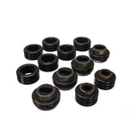 Energy Suspension 3.4130G black polyurethane body cab mount set with zinc-plated steel rings for 1982-2003 GM pickups.