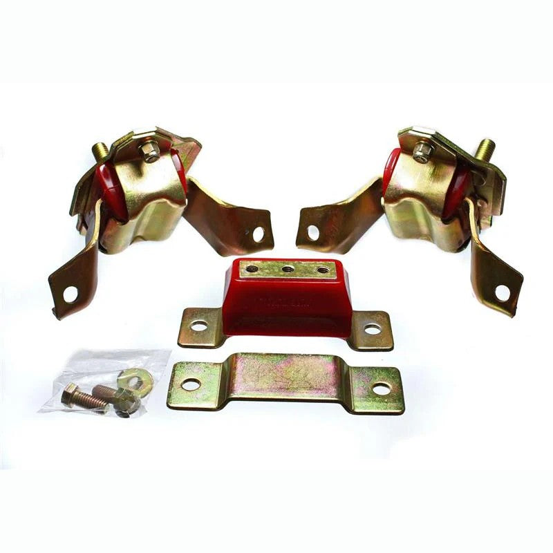 Red Energy Suspension Hyper-Flex polyurethane motor and transmission mount kit for 1984-1995 Ford Mustang