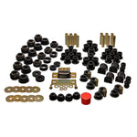 Black Energy Suspension Hyper-Flex Master Bushing Set (2.18101G) for 1987-1995 Jeep Wrangler YJ.