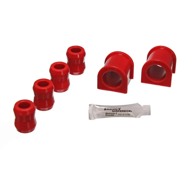 Red Energy Suspension polyurethane 1-1/8in front sway bar and end link bushing set for 1987-1995 Jeep Wrangler YJ.