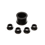 Black Energy Suspension Hyper-Flex polyurethane power steering rack bushing set for 1988-1991 Honda Civic and CRX.