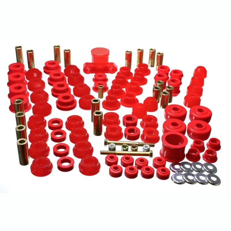 Energy Suspension Hyper-Flex Red Polyurethane Master Bushing Set for 1988-1991 Honda Civic and CRX