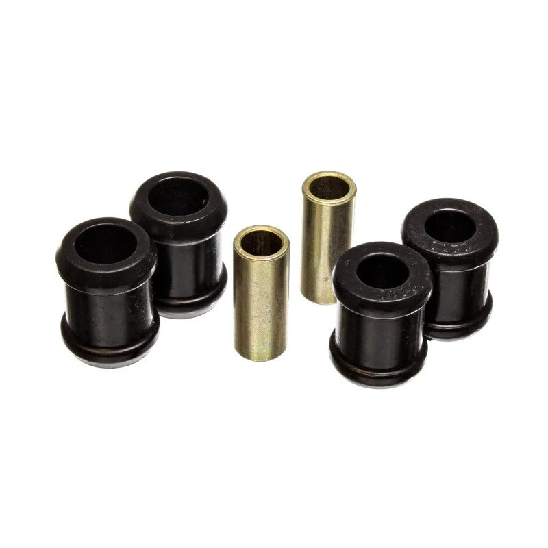 Energy Suspension black Hyper-Flex polyurethane rear shock bushing set for GM C/R series trucks.