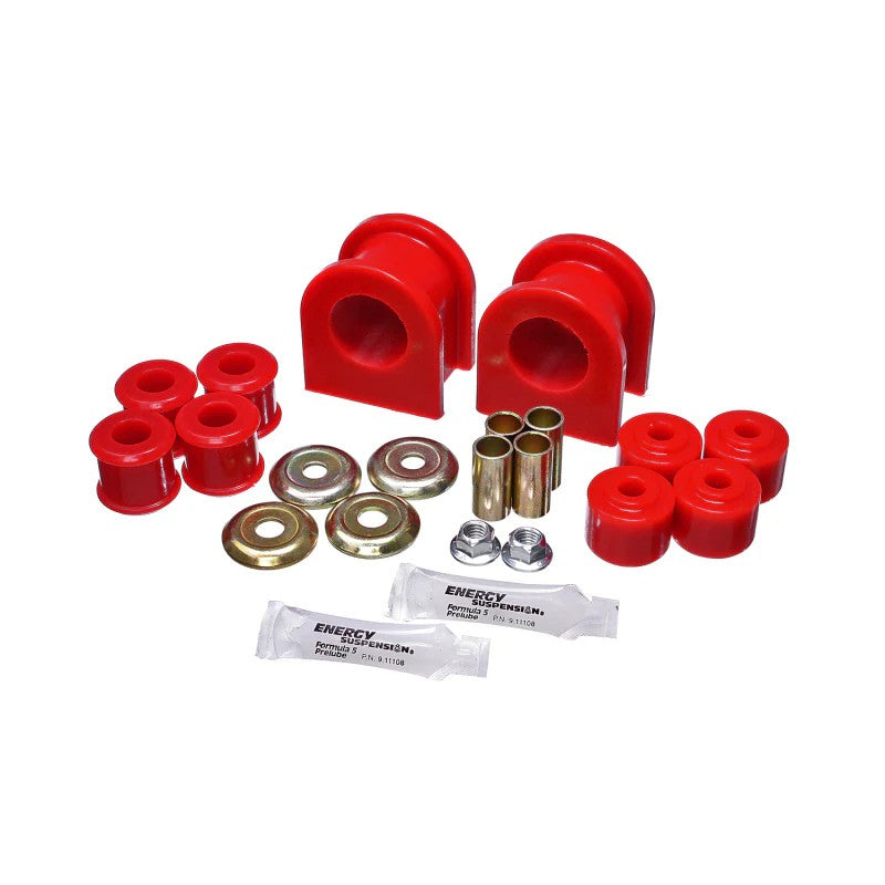 Energy Suspension 40.5023R Red Hyper-Flex 36mm polyurethane rear sway bar bushings for Ford F53 Motorhome chassis.