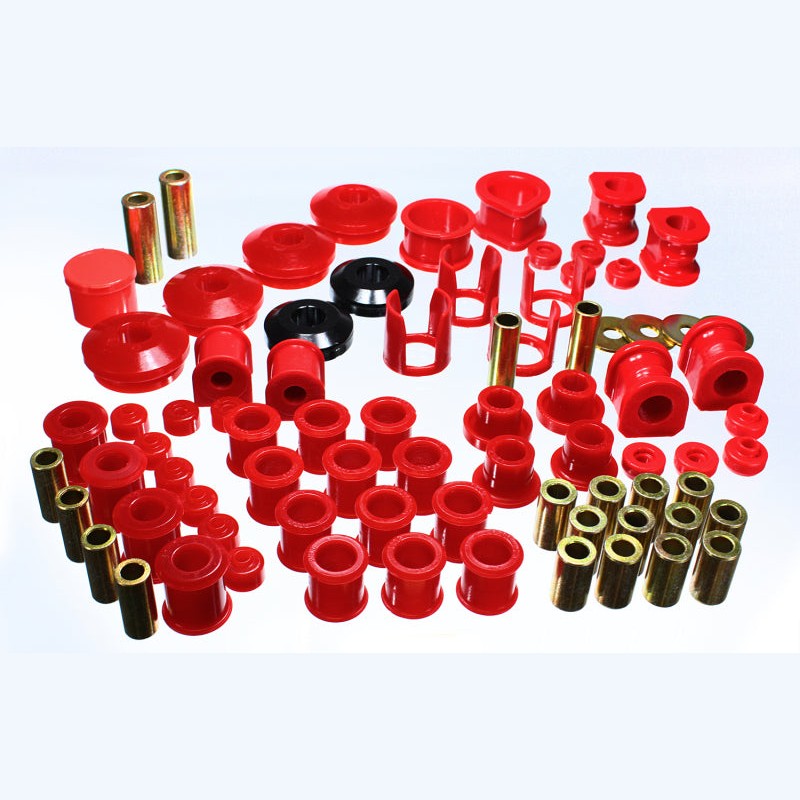 Red Energy Suspension Hyper-Flex polyurethane master bushing kit for 1989-1994 Nissan 240SX S13.