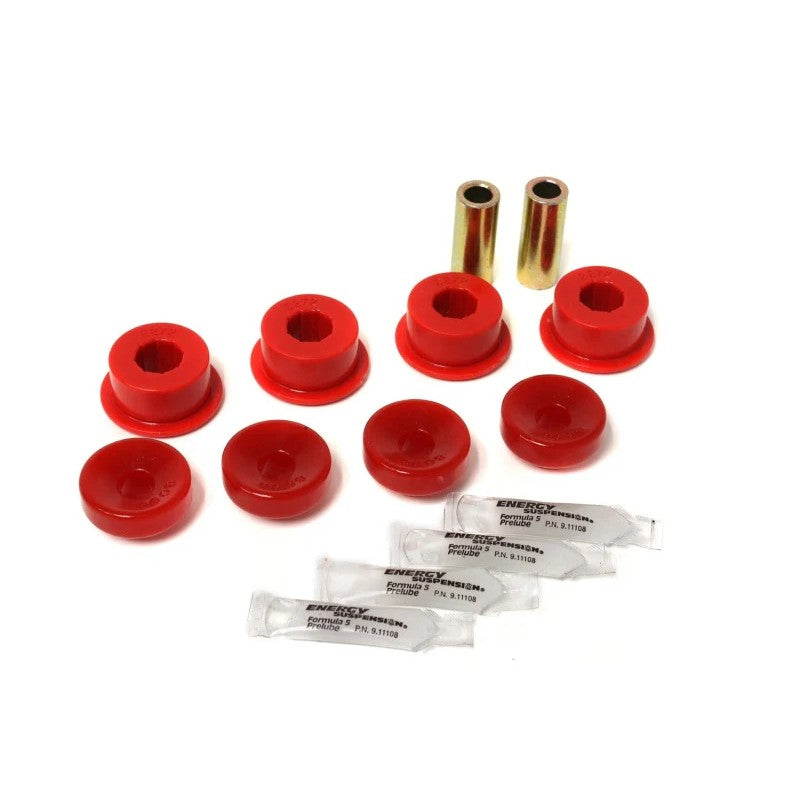 Energy Suspension 16.8102R Hyper-Flex polyurethane shock bushings for select Acura Integra and Honda Civic models.