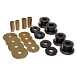Black Energy Suspension Hyper-Flex polyurethane sub-frame bushing set (5.4103G) for 1990-1994 DSM vehicles.
